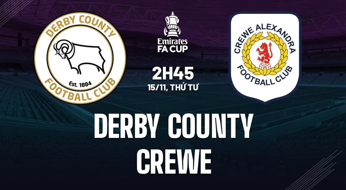 Nhận định bóng đá Derby County vs Crewe